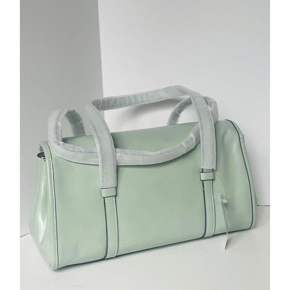 Coach Bridget Flap Shoulder Bag With Bows Light Pistachio Crinkle Leather CDY94 - Picture 16 of 16